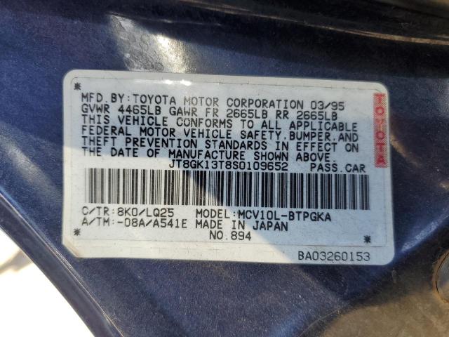 1995 Lexus Es 300 VIN: JT8GK13T8S0109652 Lot: 40658994