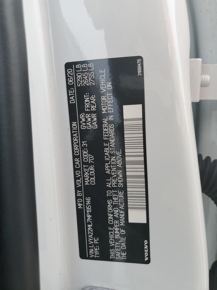 LVYA22ML7MP195146 2021 Volvo S90 T6 Inscription