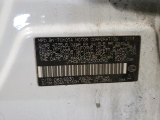 2014 Lexus Is 350 VIN: JTHCE1D27E5003292 Lot: 51885204