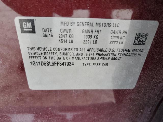 2015 CHEVROLET MALIBU 2LT 1G11D5SL5FF347934