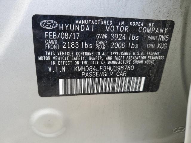 2017 HYUNDAI ELANTRA SE KMHD84LF3HU398760