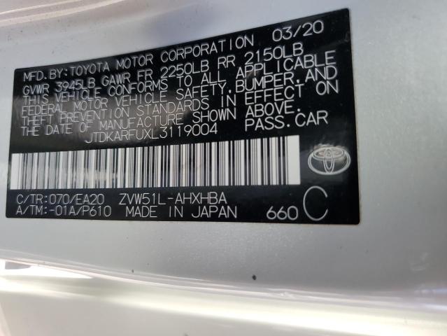 2020 TOYOTA PRIUS L - JTDKARFUXL3119004