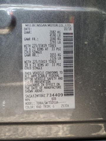 2019 NISSAN ROGUE S 5N1AT2MT8KC734409