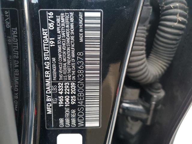 2016 MERCEDES-BENZ CLA 250 WDDSJ4EB0GN386378