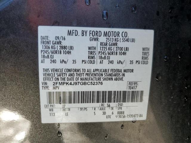 2FMPK4J97GBC52376 2016 FORD EDGE, photo no. 13