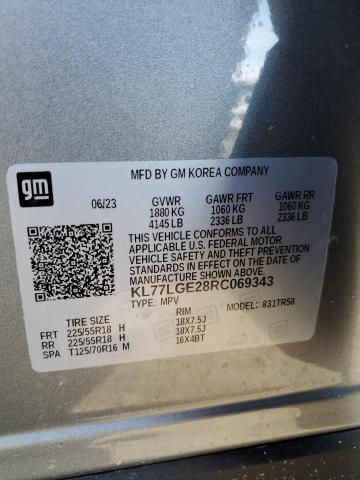 2024 CHEVROLET TRAX 1RS - KL77LGE28RC069343