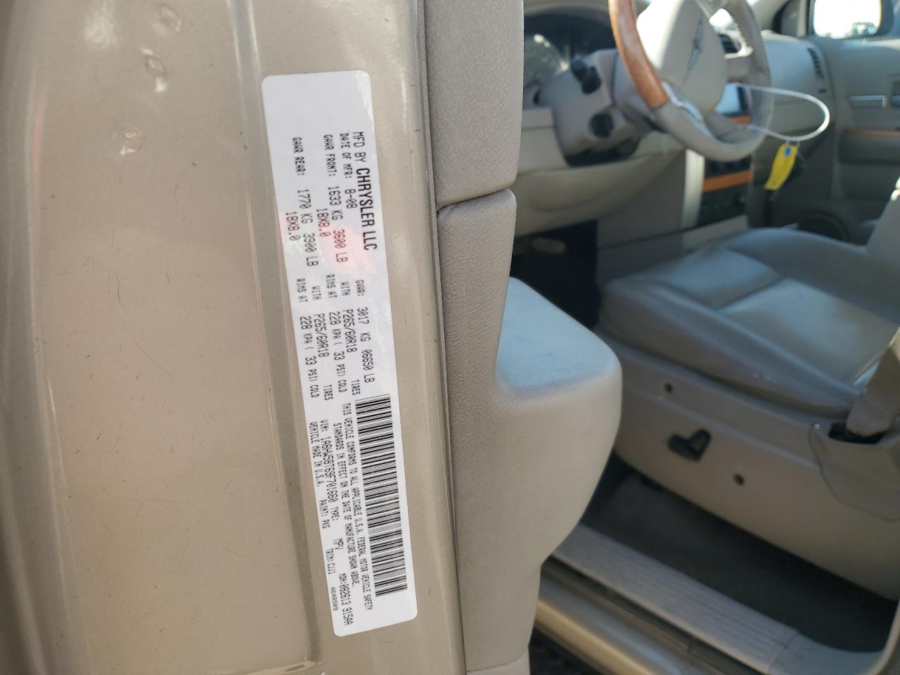 1A8HW58T69F701660 2009 Chrysler Aspen Limited