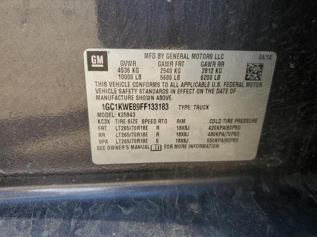 2015 CHEVROLET SILVERADO 1GC1KWE89FF133183