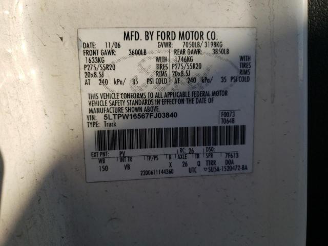 2007 Lincoln Mark Lt VIN: 5LTPW16567FJ03840 Lot: 43091564