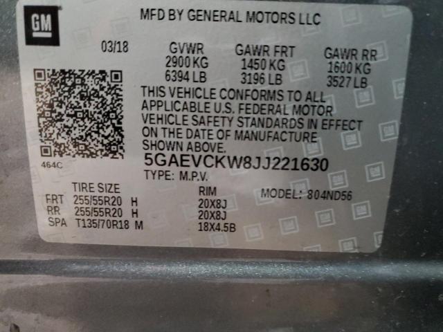 2018 BUICK ENCLAVE AV - 5GAEVCKW8JJ221630