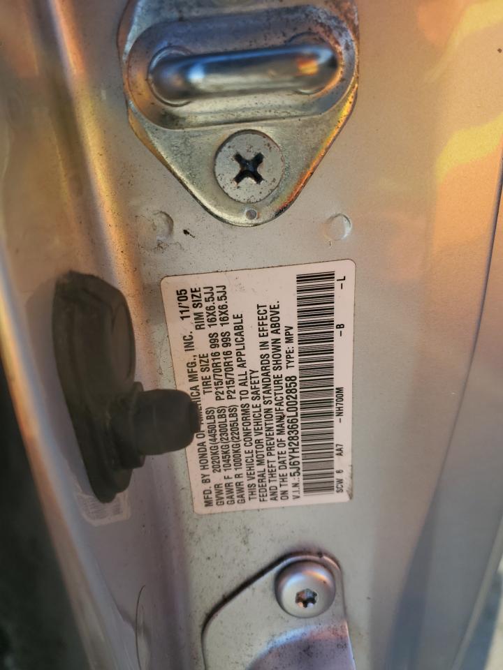 5J6YH28366L002858 2006 Honda Element Lx