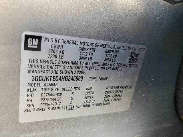 2017 CHEVROLET SILV1500 4 3GCUKTEC4HG345989