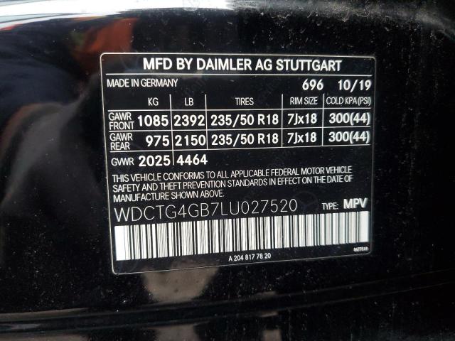 VIN WDCTG4GB7LU027520 2020 Mercedes-Benz GLA-Class,... no.13