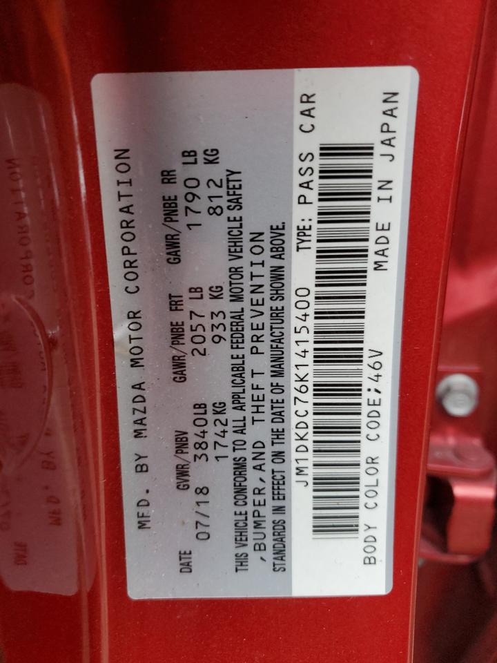 JM1DKDC76K1415400 2019 Mazda Cx-3 Touring