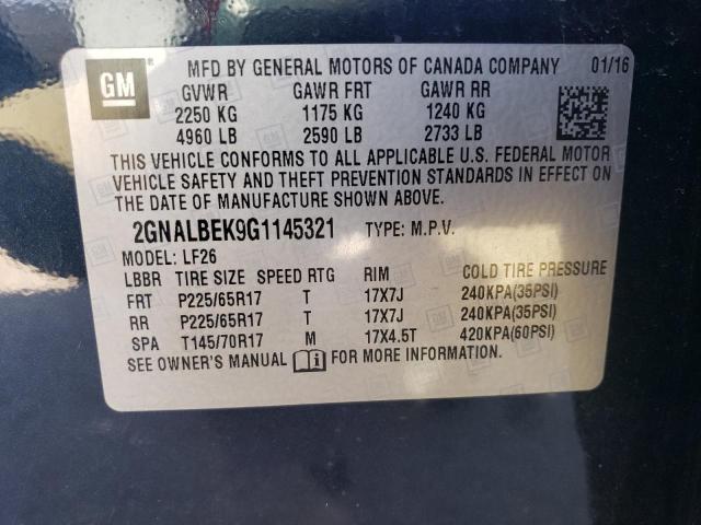 2GNALBEK9G1145321 2016 Chevrolet Equinox Ls