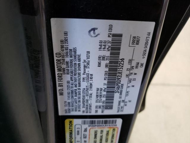 3FA6P0D92LR152256 2020 FORD FUSION - Image 12