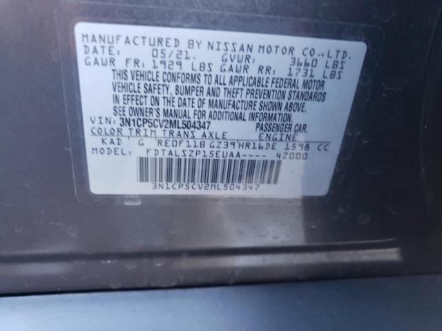 2021 NISSAN KICKS SV 3N1CP5CV2ML504347