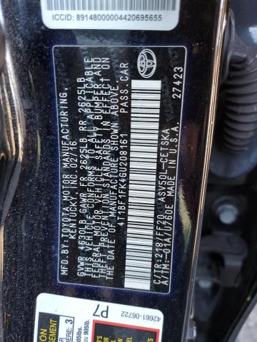 2016 TOYOTA CAMRY LE 4T1BF1FK4GU208161