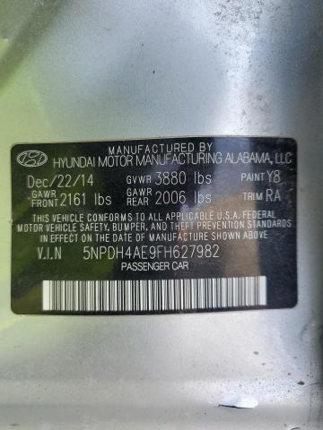 2015 HYUNDAI ELANTRA SE 5NPDH4AE9FH627982