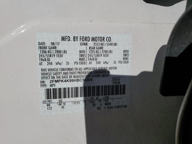 2017 FORD EDGE TITAN - 2FMPK4K99HBC56008