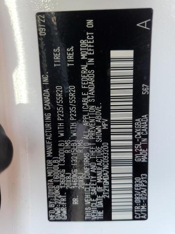 2022 LEXUS RX 450H F- 2T2YGMDA7NC093200