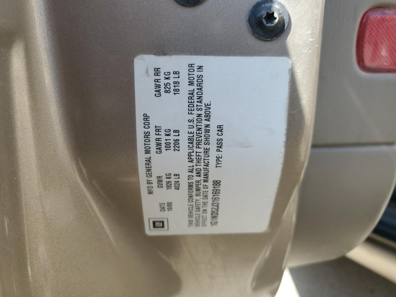 1G1NE52J0Y6319863 2000 Chevrolet Malibu Ls