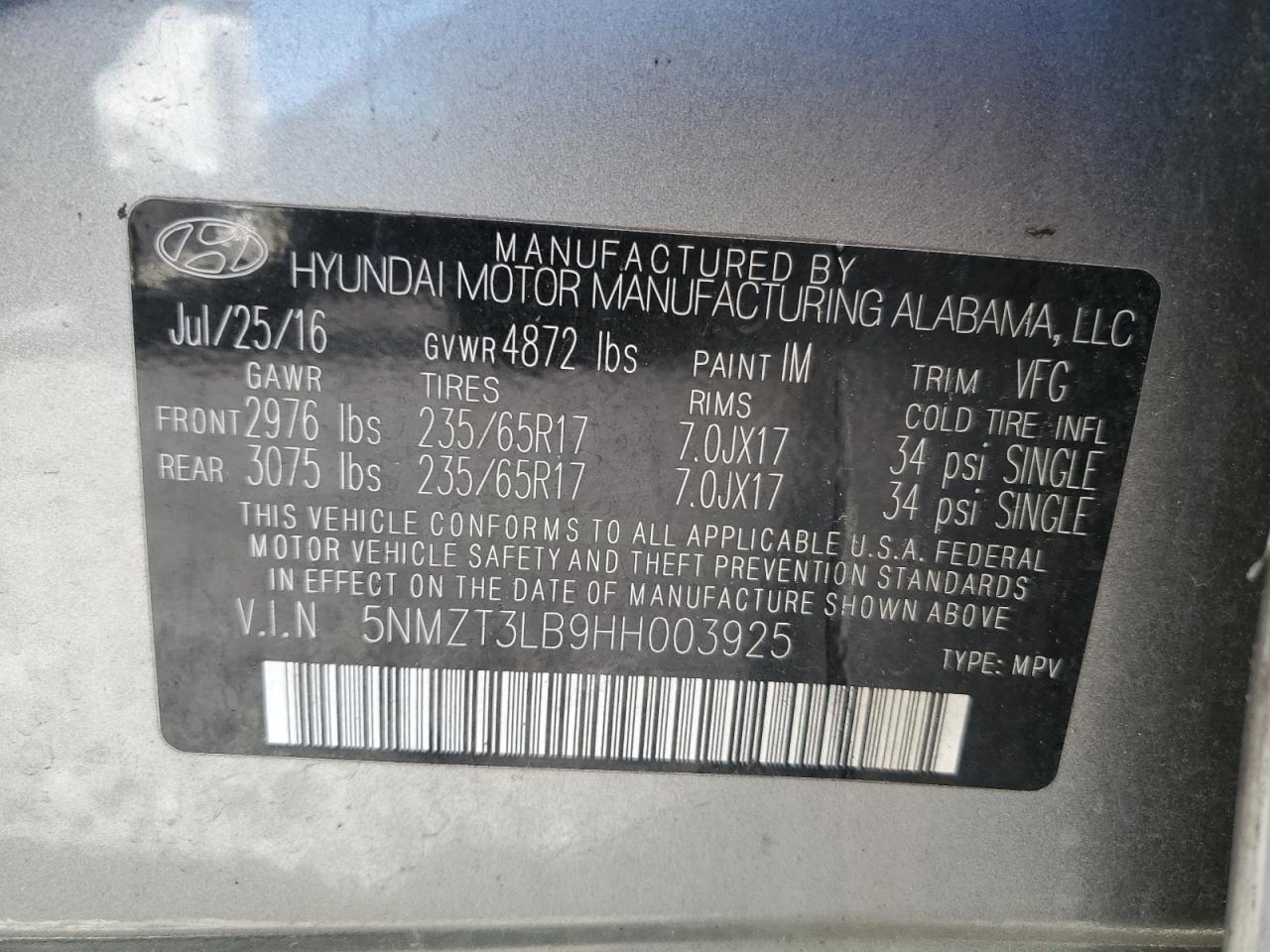 HYUNDAI SANTA FE S -