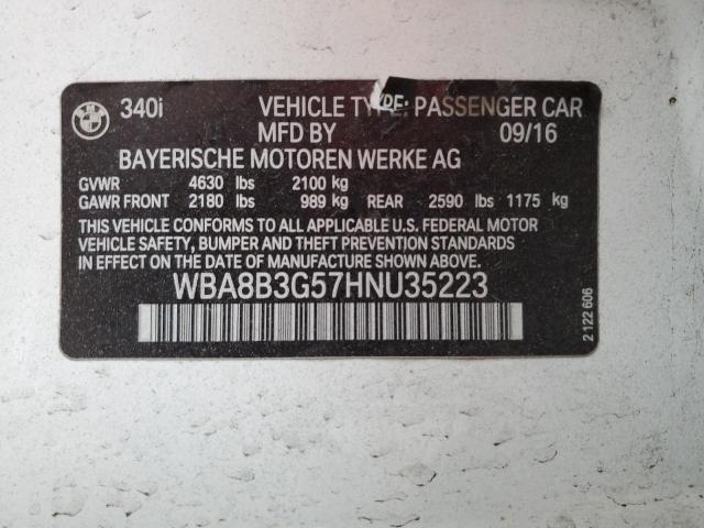2017 BMW 340 I WBA8B3G57HNU35223