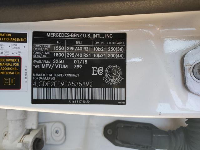 2015 MERCEDES-BENZ GL 350 BLU - 4JGDF2EE9FA535892