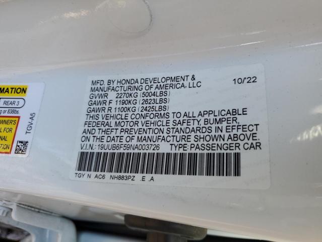 2022 ACURA TLX TECH A - 19UUB6F59NA003726