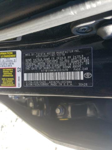 2019 TOYOTA CAMRY L 4T1B11HKXKU201476