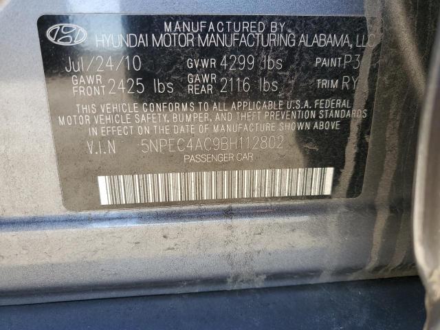 2011 Hyundai Sonata Se VIN: 5NPEC4AC9BH112802 Lot: 40445294