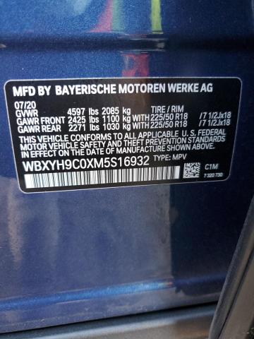 VIN WBXYH9C0XM5S16932 2021 BMW X2, Sdrive28I no.12