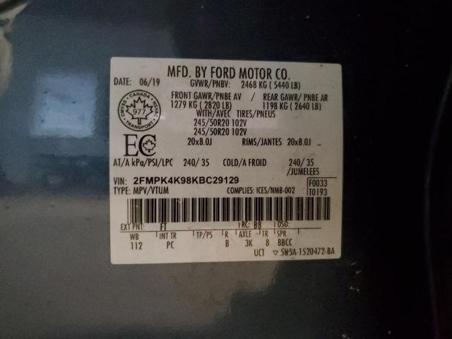 2019 FORD EDGE TITAN 2FMPK4K98KBC29129