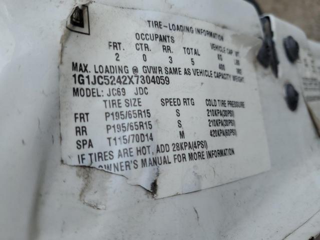 1999 Chevrolet Cavalier VIN: 1G1JC5242X7304059 Lot: 43795684