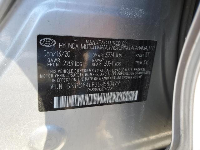 2020 HYUNDAI ELANTRA 5NPD84LF3LH580479