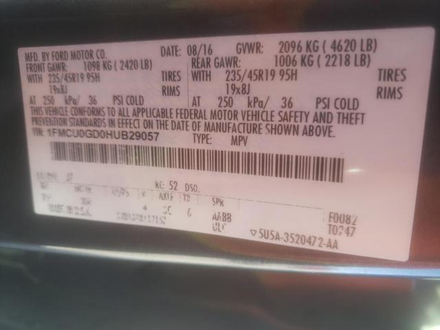 2017 FORD ESCAPE SE 1FMCU0GD0HUB29057