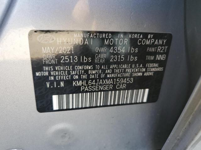 2021 HYUNDAI SONATA SEL KMHL64JAXMA159453