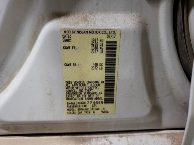 2017 NISSAN ALTIMA 2.5 1N4AL3AP6HC274649