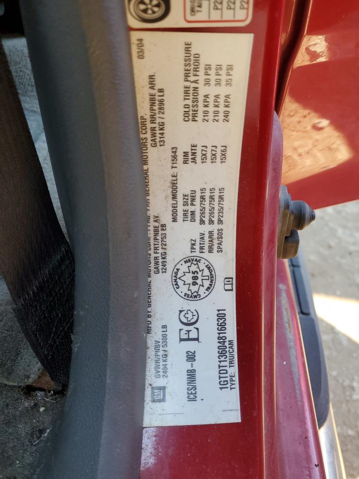 1GTDT136048166301 2004 GMC Canyon