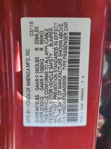 2018 HONDA ACCORD EXL 1HGCV2F53JA030006