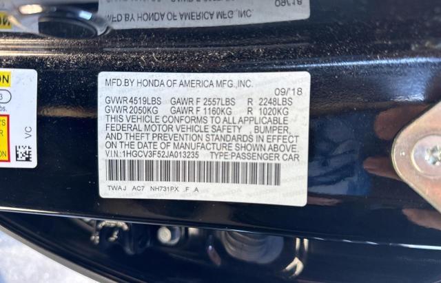 2018 HONDA ACCORD HYB 1HGCV3F52JA013235
