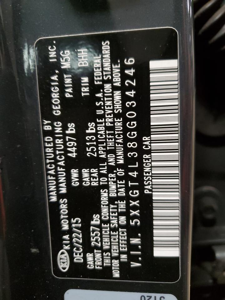 5XXGT4L38GG034246 2016 Kia Optima Lx