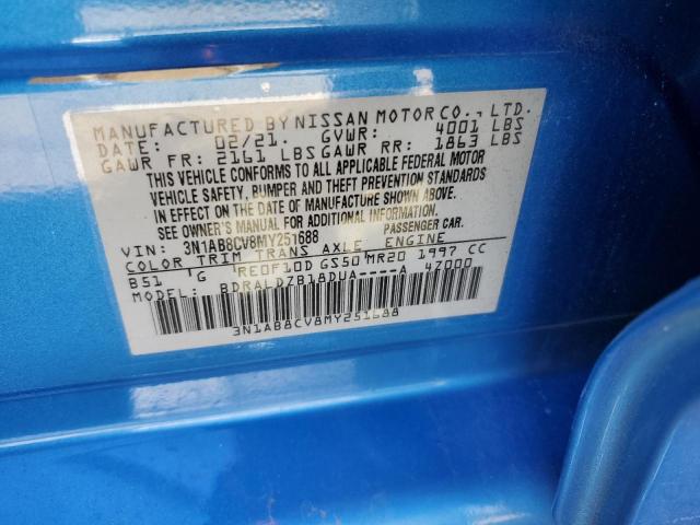 2021 NISSAN SENTRA SV 3N1AB8CV8MY251688