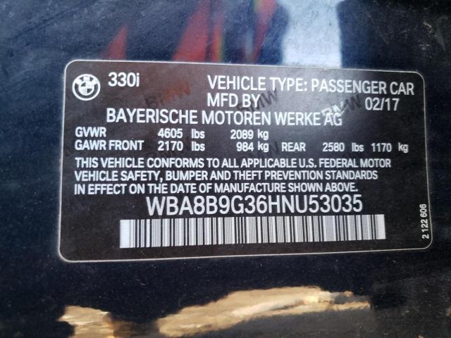 2017 BMW 330 I WBA8B9G36HNU53035