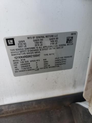 2017 CADILLAC XT5 1GYKNARS9HZ150047
