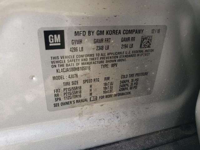 2017 BUICK ENCORE AWD - KL4CJASB0HB105016