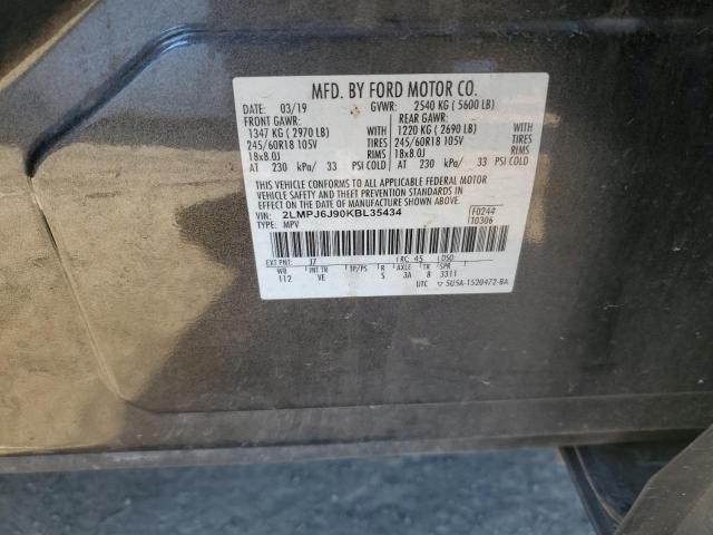 2019 LINCOLN NAUTILUS 2LMPJ6J90KBL35434