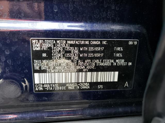 2019 TOYOTA RAV4 XLE 2T3W1RFV3KC023559