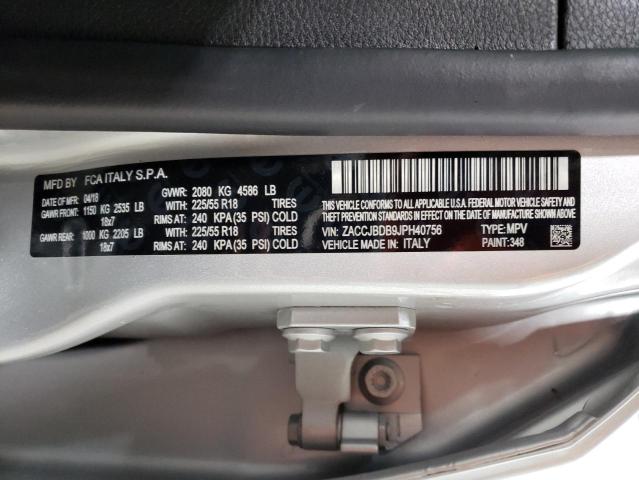 2018 JEEP RENEGADE L ZACCJBDB9JPH40756